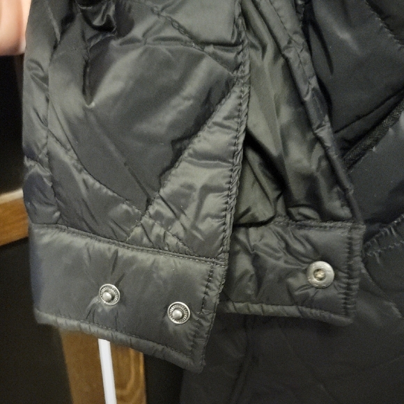 Natural Reflections Charcoal Quilted Puffer Coat - Picture 5 of 6